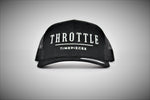 THROTTLE CLASSIC BLACK RETRO TRUCKER HAT